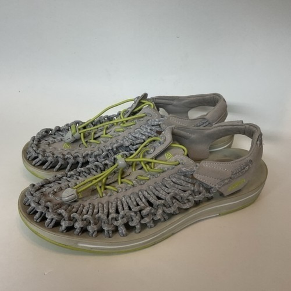 Keen Uneek Rock Gray Round Cord Bungee Sport Sandal Women 10 Thailand Textile